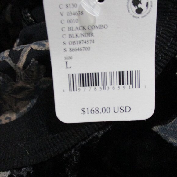 NWT NEW FREE PEOPLE FLORAL Tunic Shirt Top Dress BLACK COMBO Textured … - Picture 3 of 3